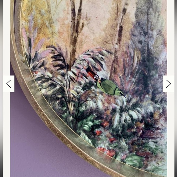 Anthropologie Alexandra Lacquered Tray Gold Pink NWT Large - Picture 5 of 6